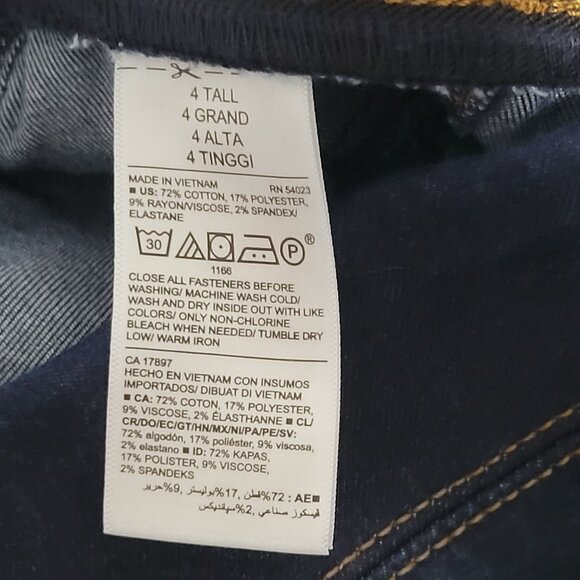 Old Navy Rockstar Jegging Jeans Womens Size 4 Tall Mid Rise Dark Wash Denim Pant - Picture 8 of 8